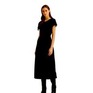 Ralph Lauren western-style fringed a-line dress in Polo Black